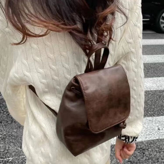 Sac à dos cuir femme brun vintage - LuxeStyle