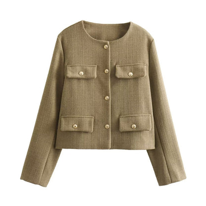 Veste Chic à Manches Longues Boutonnée