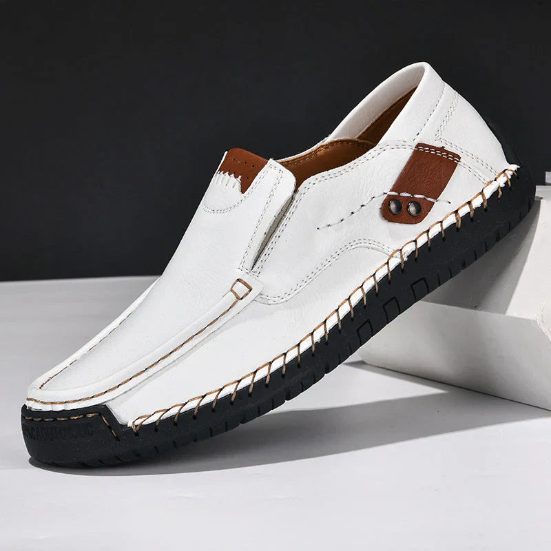 Chaussure Homme Désinvolte Cuir Marine Élégante