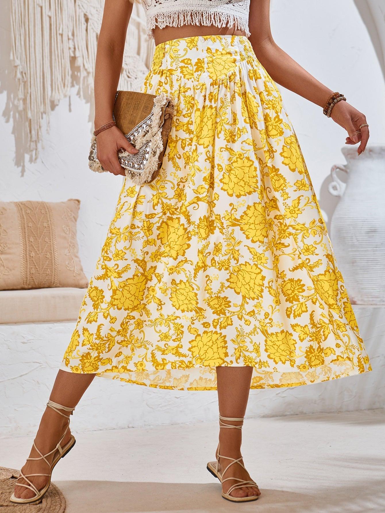 Jupe Longue Florale Chic et Confortable pour Femme - LuxeStyle