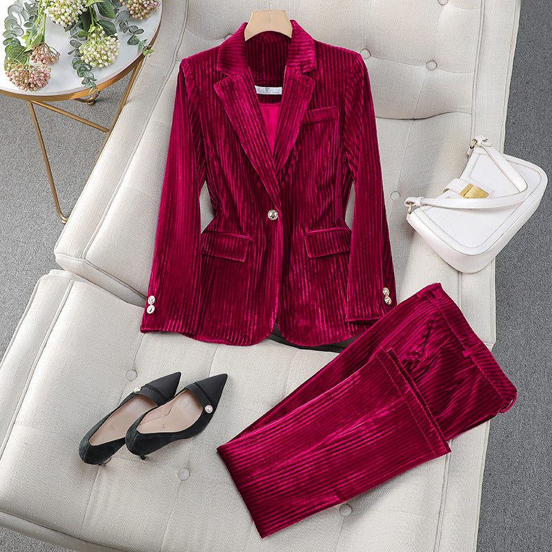 Costume Femme Élégant Tailleur Slim pour Travail et Mariage - LuxeStyle