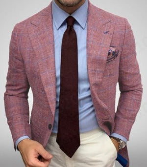 Veste Homme Écossais Marine Brun Chic