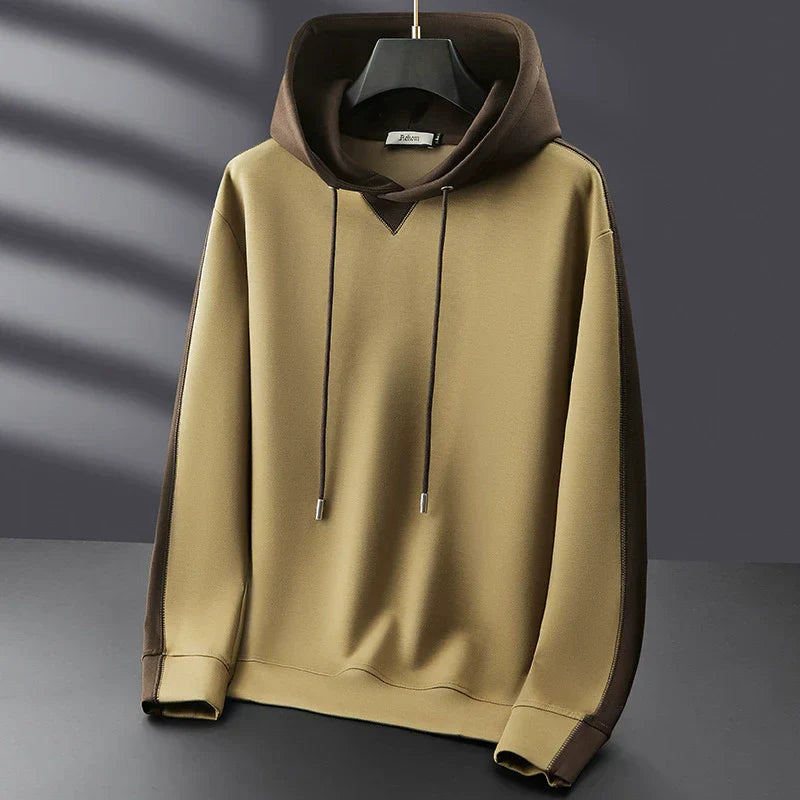 Sweat à Capuche Homme Élégant Bicolore pour Printemps