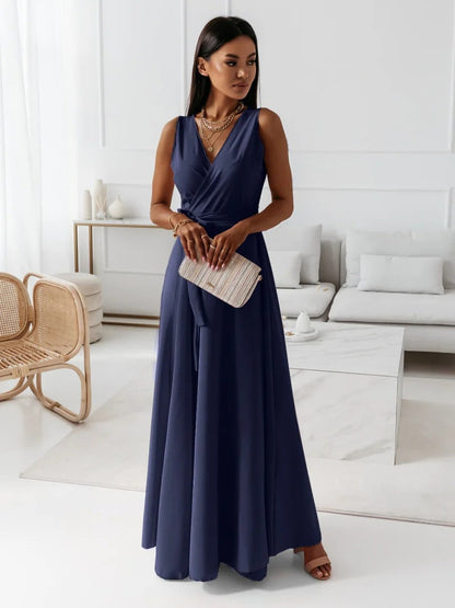 Annabelle™ – Robe Longue Femme Élégante Encolure en V Confortable