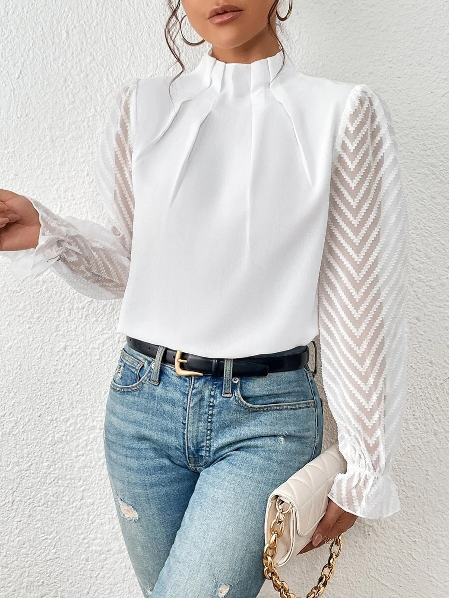 Blouse Femme Chic - Haut Coloré Confortable pour Bureau et Vie Quotidienne