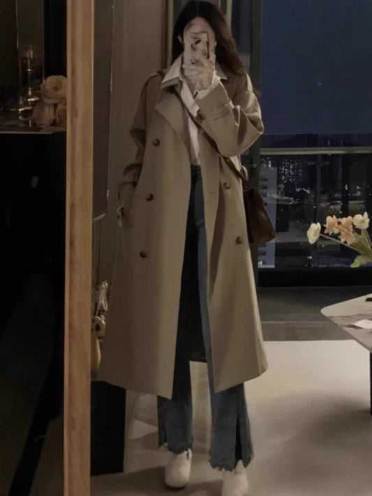 Manteau Long Élégant pour Femme - Parfait pour le Travail et la Ville - LuxeStyle