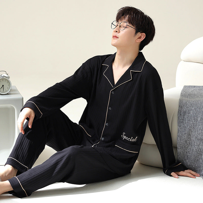 Pyjama Homme Confortable Manches Longues pour Tous les Jours