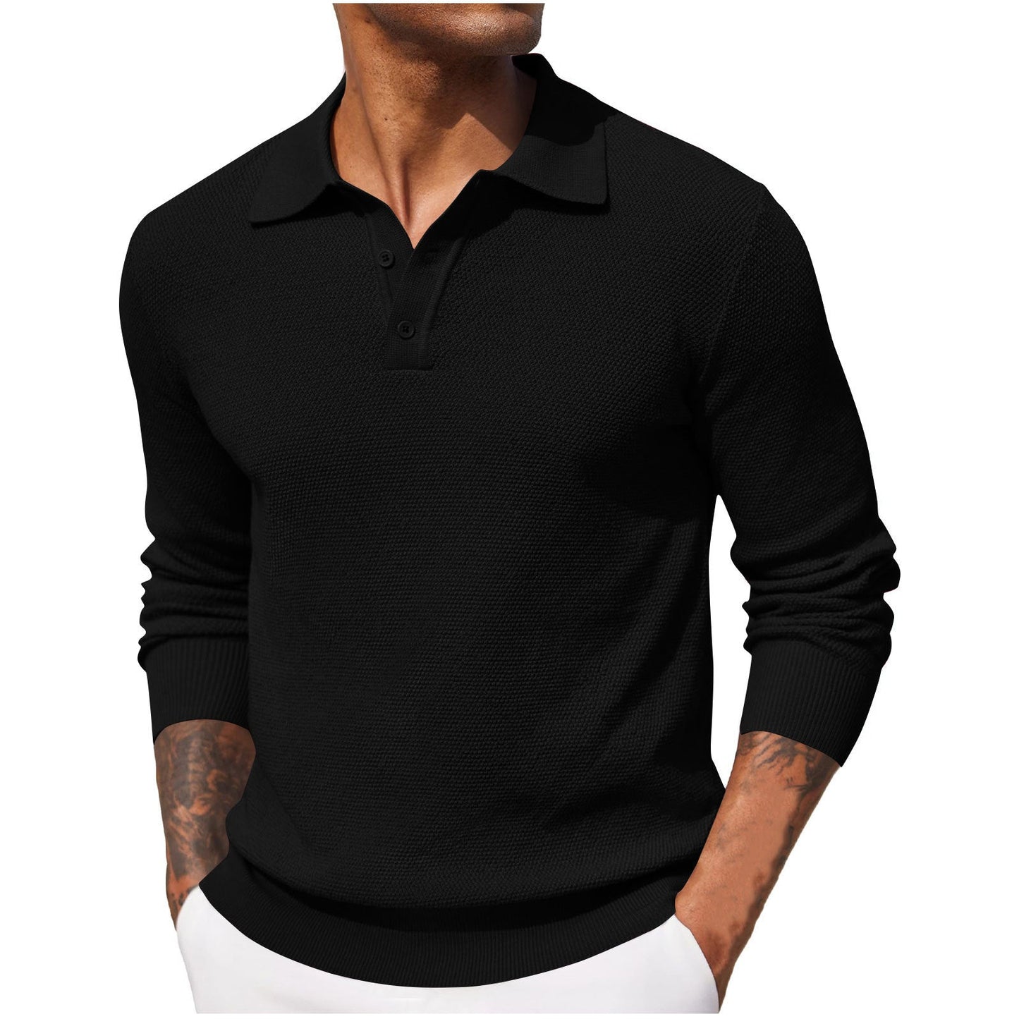 Polo confort pour homme | Manches longues respirantes