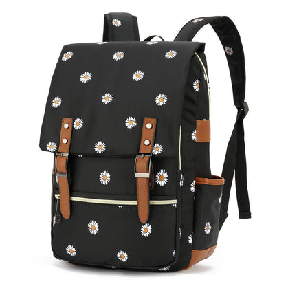 Sac à dos femme fleuri élégant noir - LuxeStyle