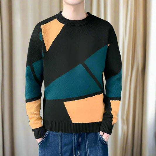 Pull Homme À Carreaux Polyvalent pour Tous Les Jours - LuxeStyle