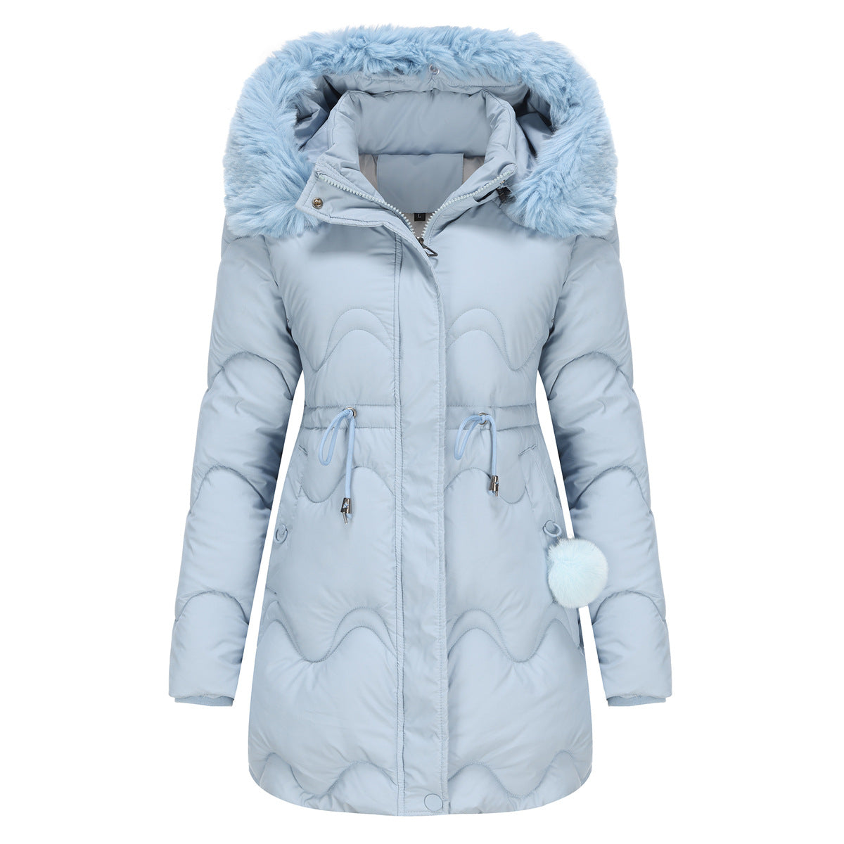 Manteau à capuche hiver chic à manches longues