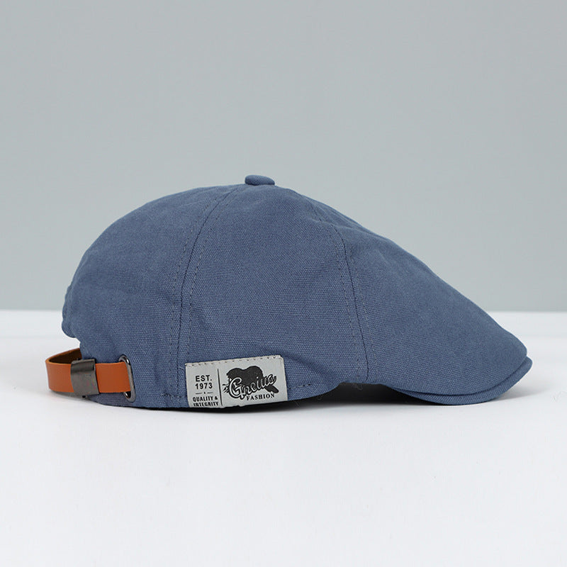 Casquette Sport Noire avec Sangle Cuir Réglable