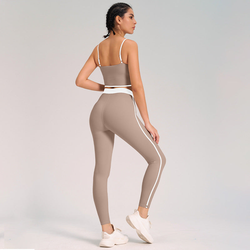 Tenue de Yoga Féminine - Débardeur Élastique & Legging Haute Sport