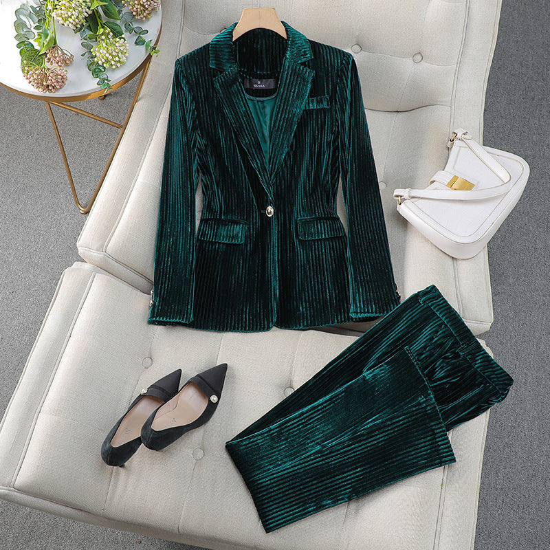 Costume Femme Élégant Tailleur Slim pour Travail et Mariage