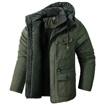 Veste Hiver Étanche – Manteau Polaire Douillet avec Doublure Molleton & Capuche