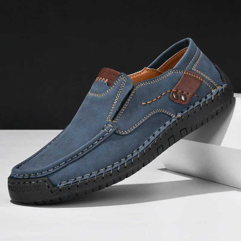Chaussure Homme Désinvolte Cuir Marine Élégante - LuxeStyle
