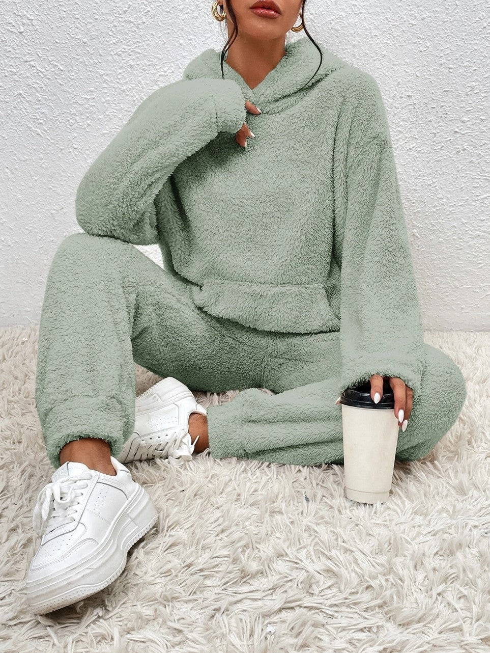 Ensemble Femme Confort - Tenue Polaire Douillette avec Capuche & Pantalon Molletonné