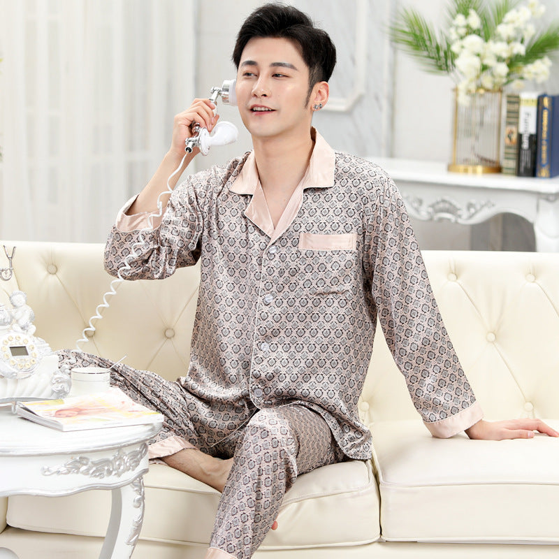 Pyjama Homme Confortable Haut et Bas pour Printemps