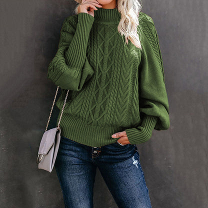 Pull femme coloré à manches longues et col rond