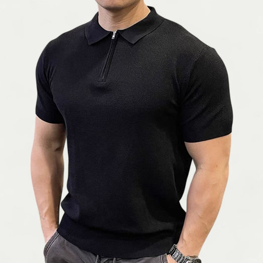 Chemise Homme Élégante Taille Slim avec Fermeture Éclair - LuxeStyle