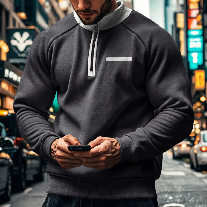 Sweat À Capuchon Zippé Chaud Pour Homme