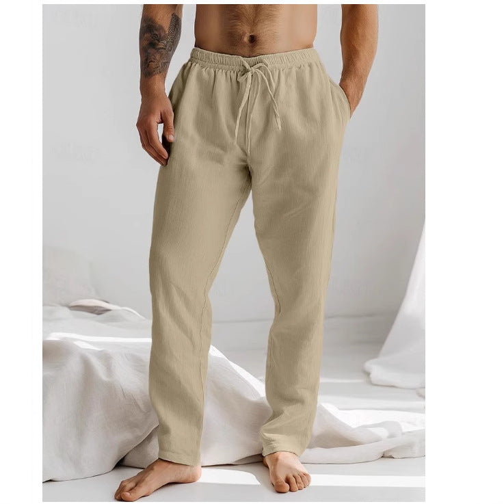 Pantalon de Nuit Homme Blanc Doux avec Élastique