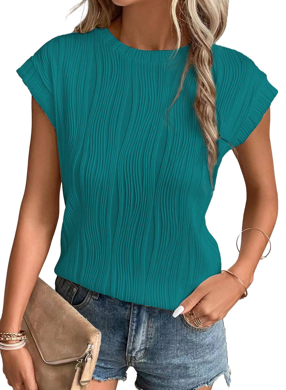 Blouse Féminine Noire Plissée Élégante