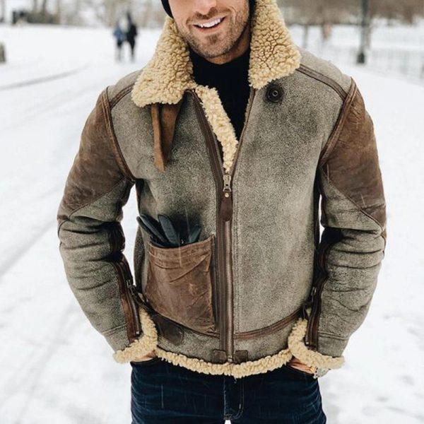 Blouson en fourrure synthétique zippé