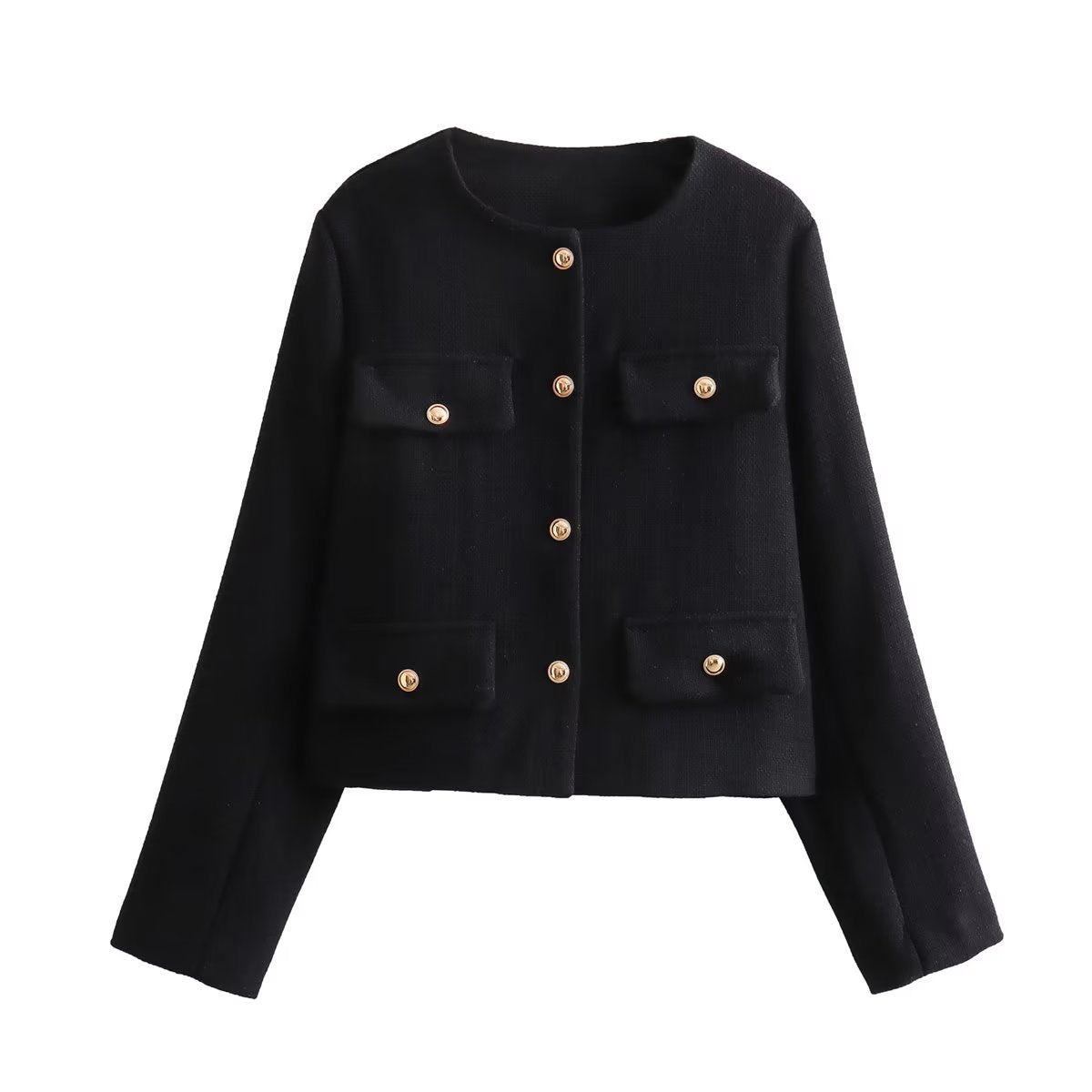 Veste Chic à Manches Longues Boutonnée