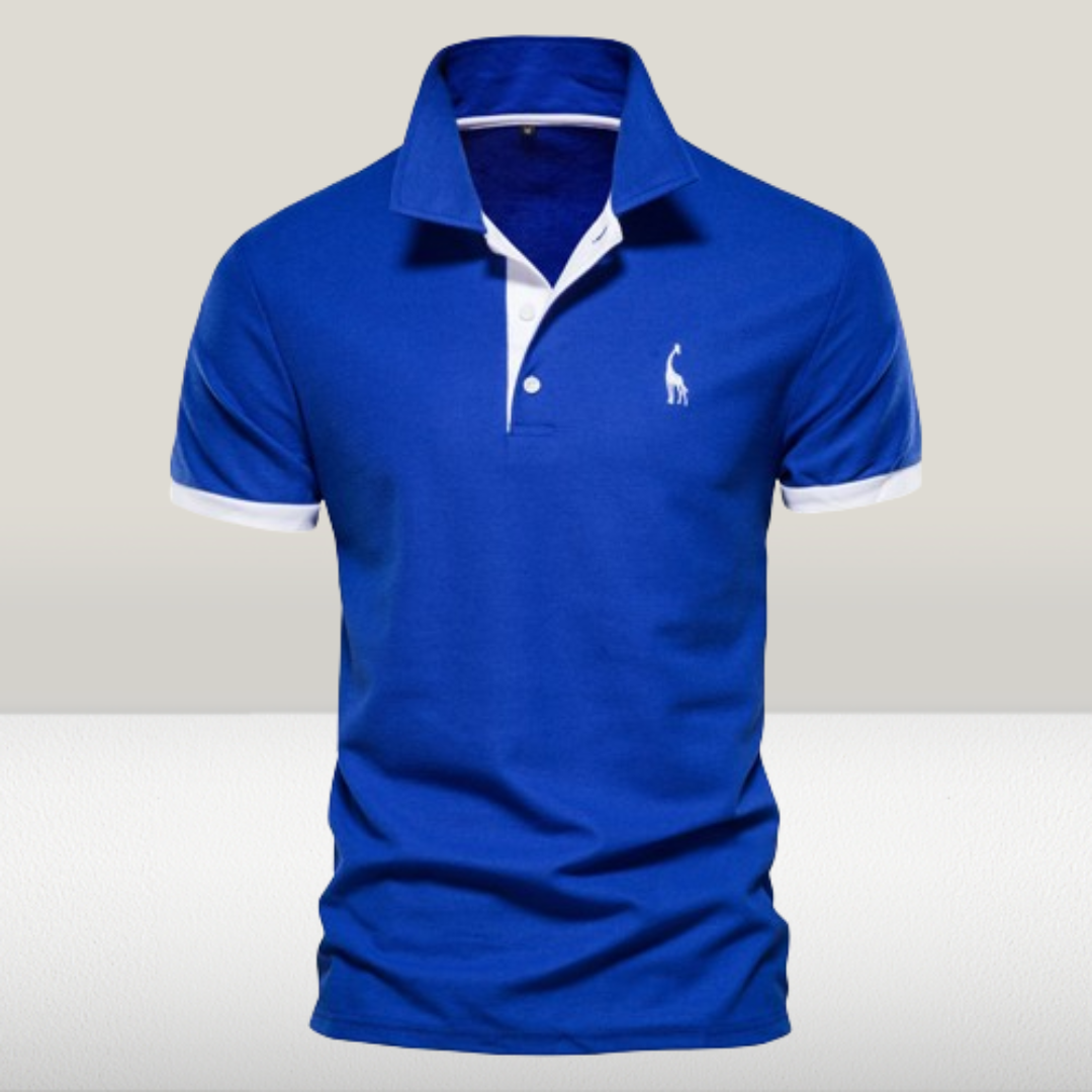 Polo Homme Marine à Manches Courtes Style Décontracté