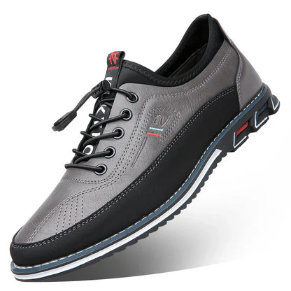 Chaussure de ville cuir brun et noir homme élégant