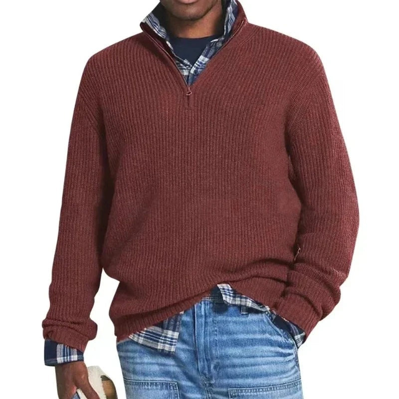 Pull En Coton Doux pour Homme - Sweat Zippé Chaud et Stylé