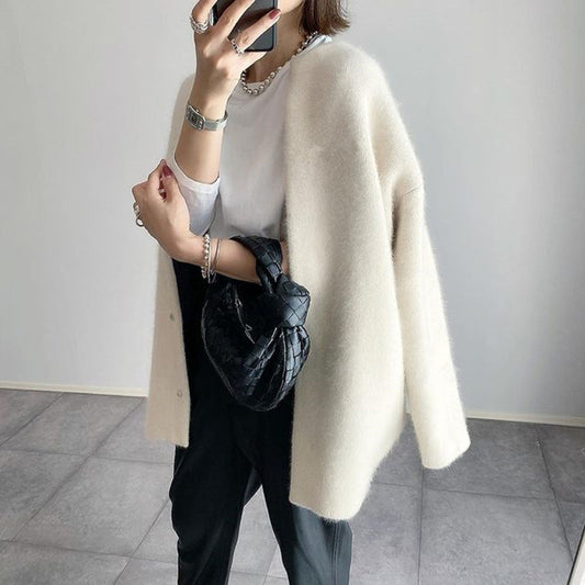Gilet en Maille Doux pour Femme - Idéal pour Automne et Hiver - LuxeStyle