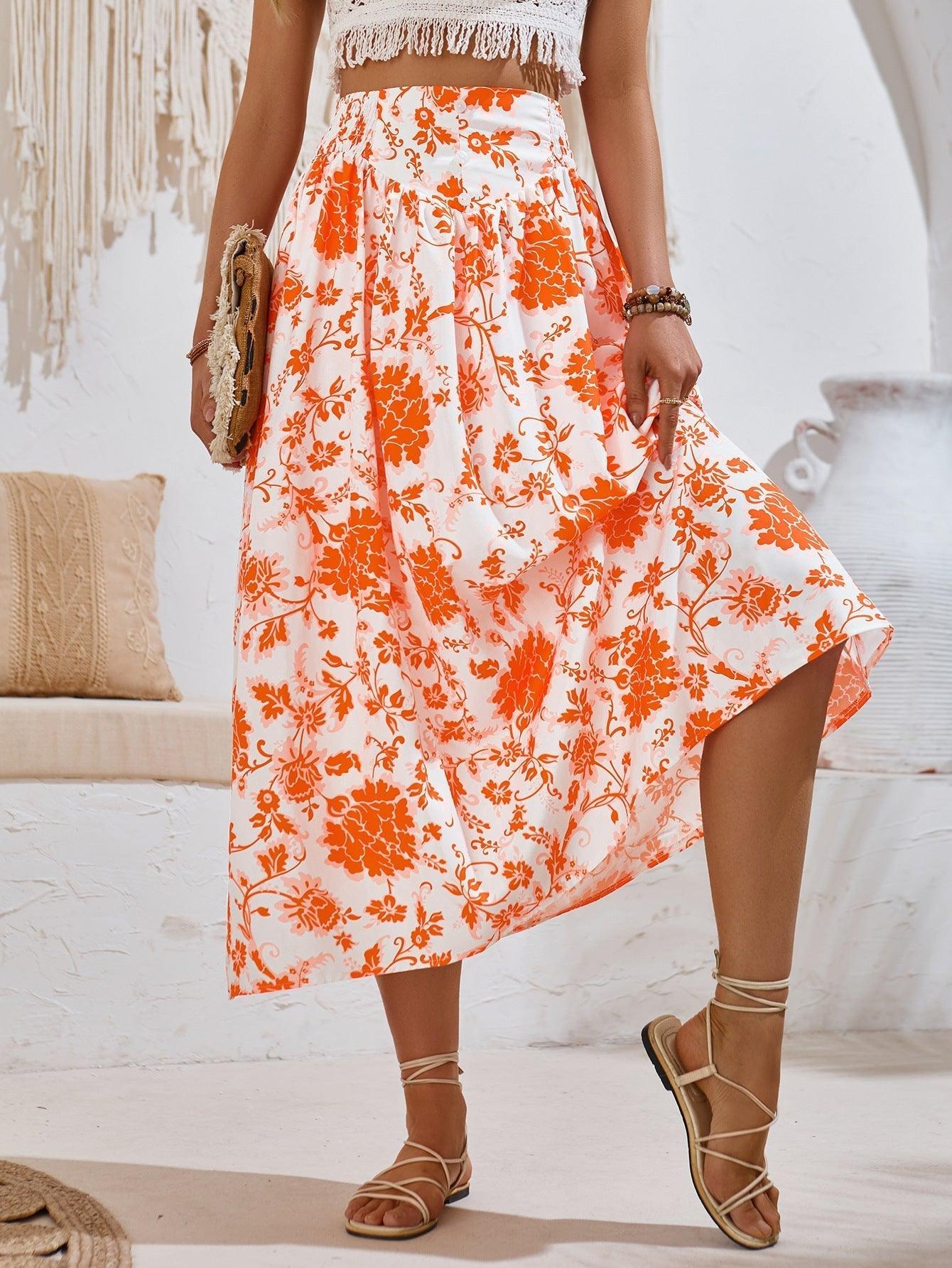 Jupe Longue Florale Chic et Confortable pour Femme