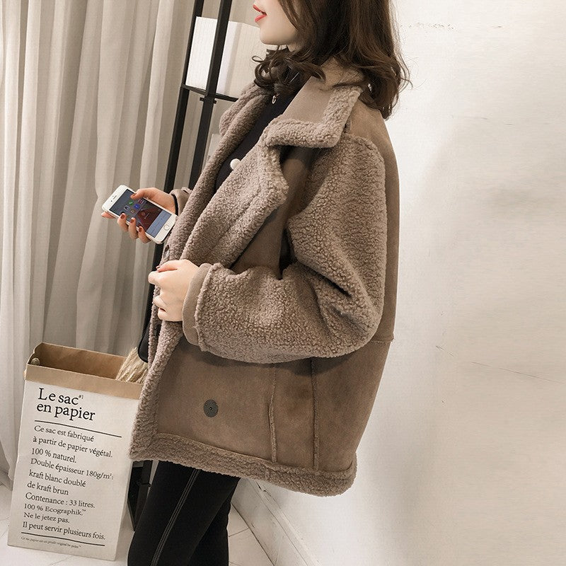 Manteau Femme Hivernal - Veste en Fausse Fourrure Élégante avec Capuchon & Fermeture Zippée