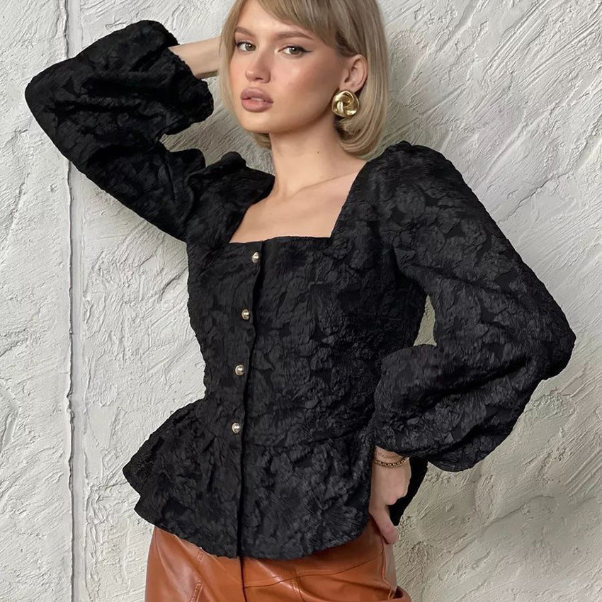 Blouse Féminine Haut de Gamme – Top Élégant à Manches Longues - LuxeStyle