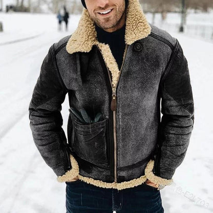 Blouson en fourrure synthétique zippé