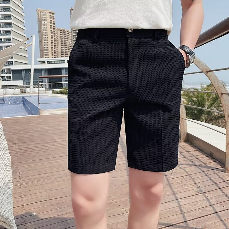 Short en coton blanc décontracté pour homme