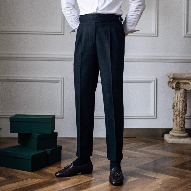 Pantalon Homme Élégant à Ceinture Réglable pour Mariage et Réunions
