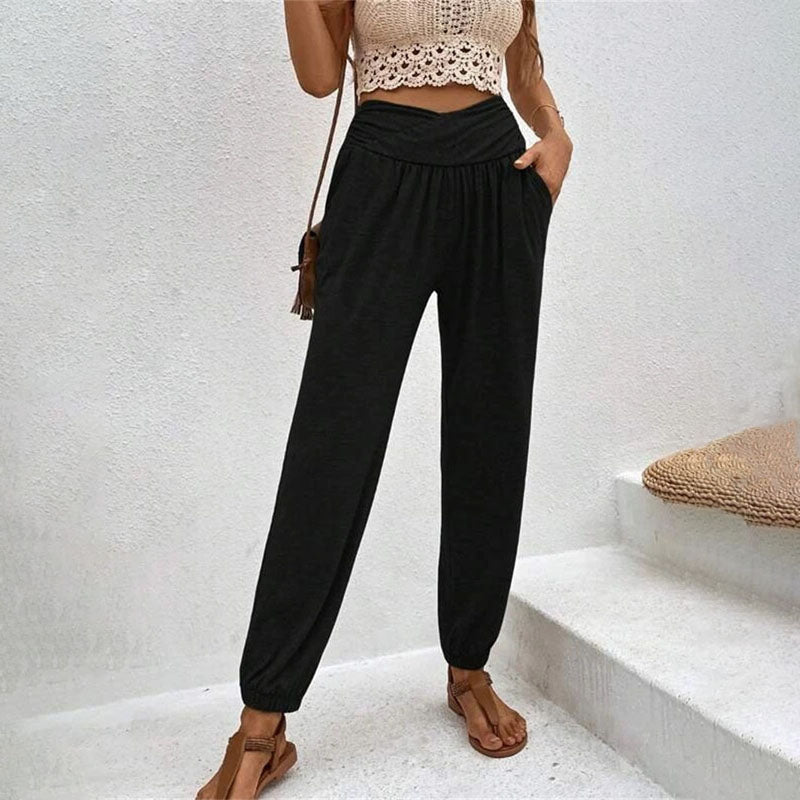 Pantalon Décontracté Uni pour Femme