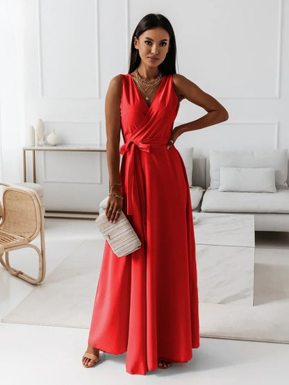 Annabelle™ – Robe Longue Femme Élégante Encolure en V Confortable