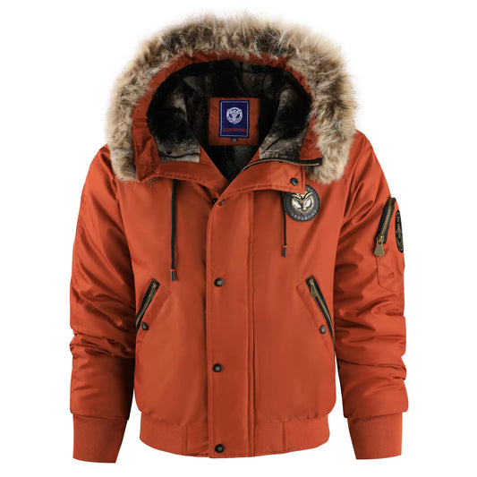 Blouson Hiver Élégant à Capuche Zippé pour Homme - LuxeStyle