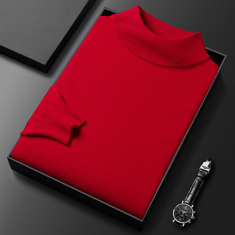Pull Homme Laine Douce Col Montant