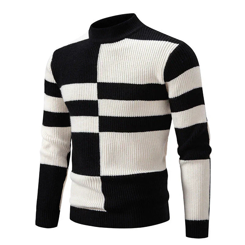 Pull Homme Coloré à Carreaux | Parfait pour l'Hiver et le Style Détendu