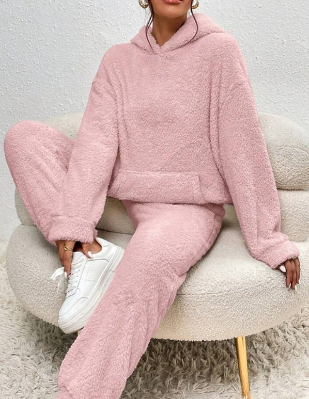 Ensemble Femme Confort - Tenue Polaire Douillette avec Capuche & Pantalon Molletonné