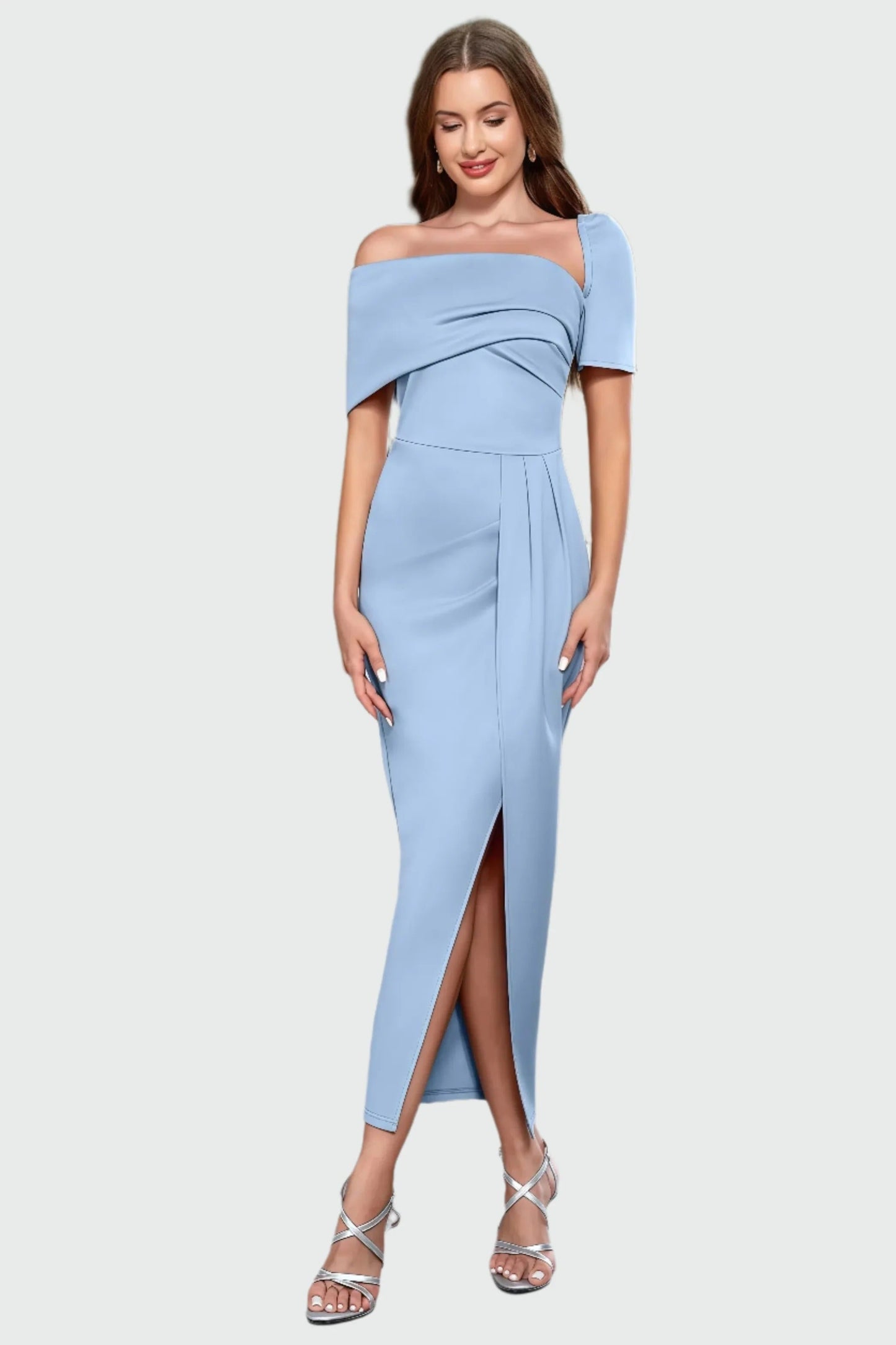 Robe Féminine Élégante à Épaule Découverte pour Femmes - LuxeStyle