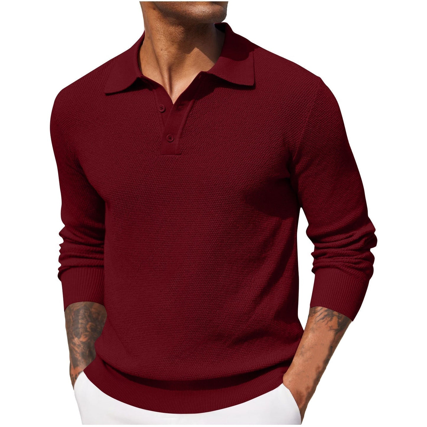 Polo confort pour homme | Manches longues respirantes