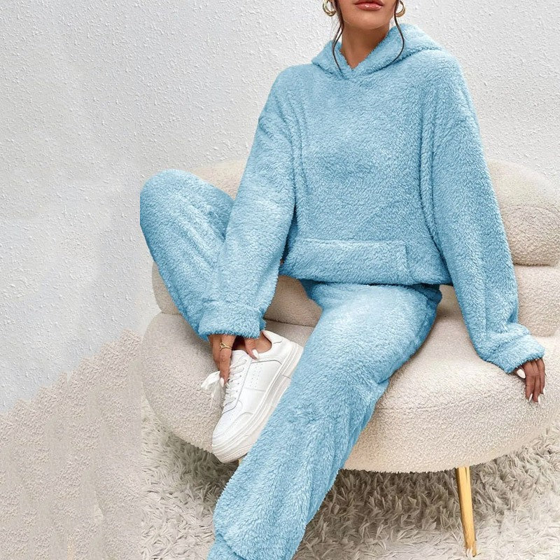 Ensemble Femme Confort - Tenue Polaire Douillette avec Capuche & Pantalon Molletonné