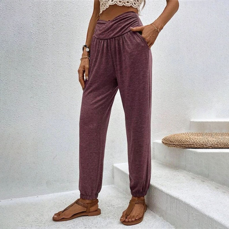 Pantalon Décontracté Uni pour Femme - BlxckFR