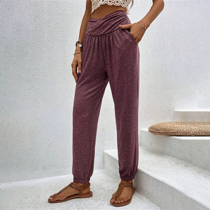 Pantalon Décontracté Uni pour Femme - BlxckFR